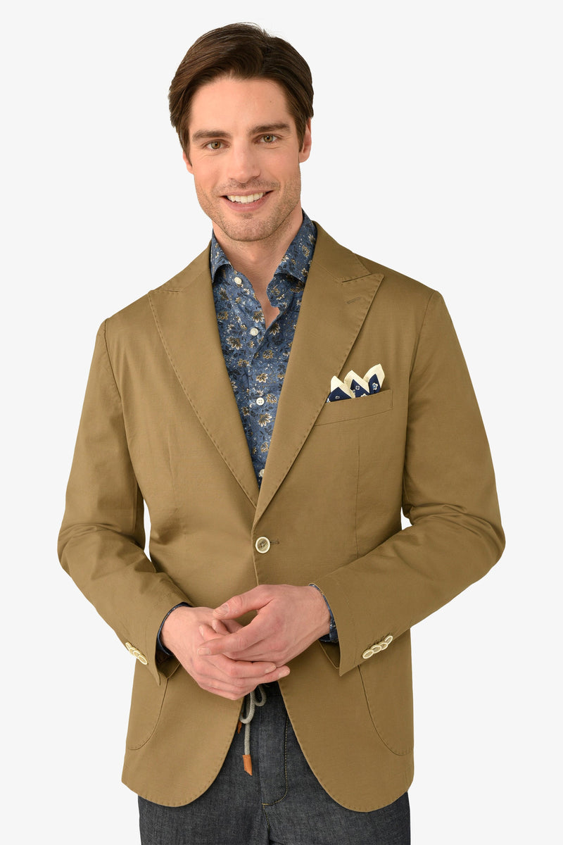 Giacca destrutturata in cotone terra-Dan John