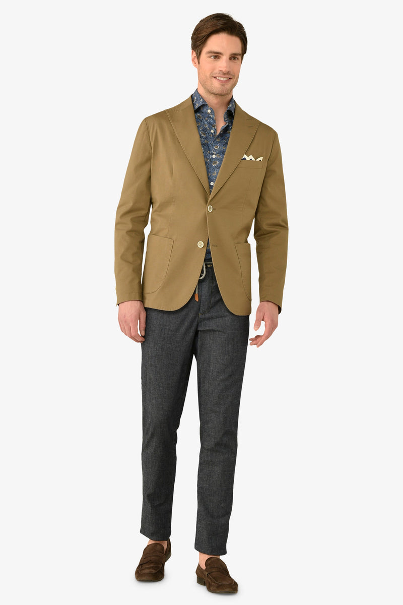 Giacca destrutturata in cotone terra-Dan John