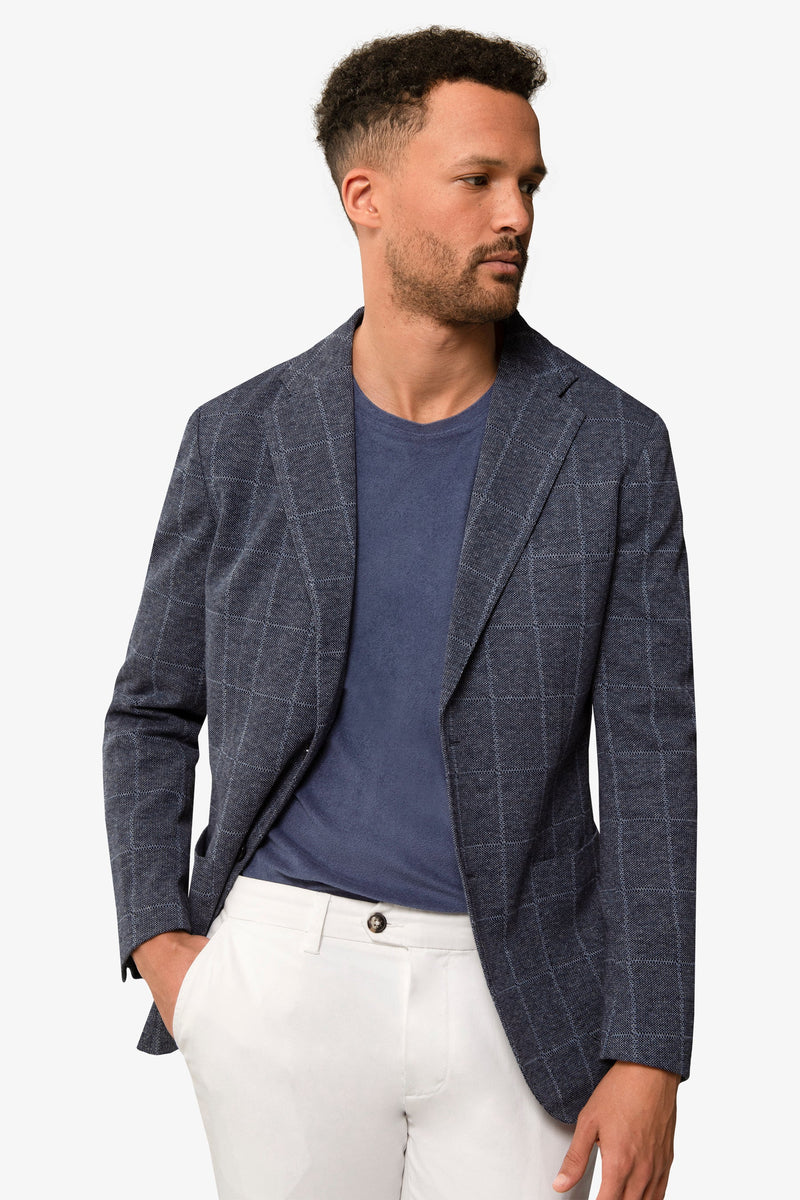 Giacca in jersey a quadri slim-Dan John