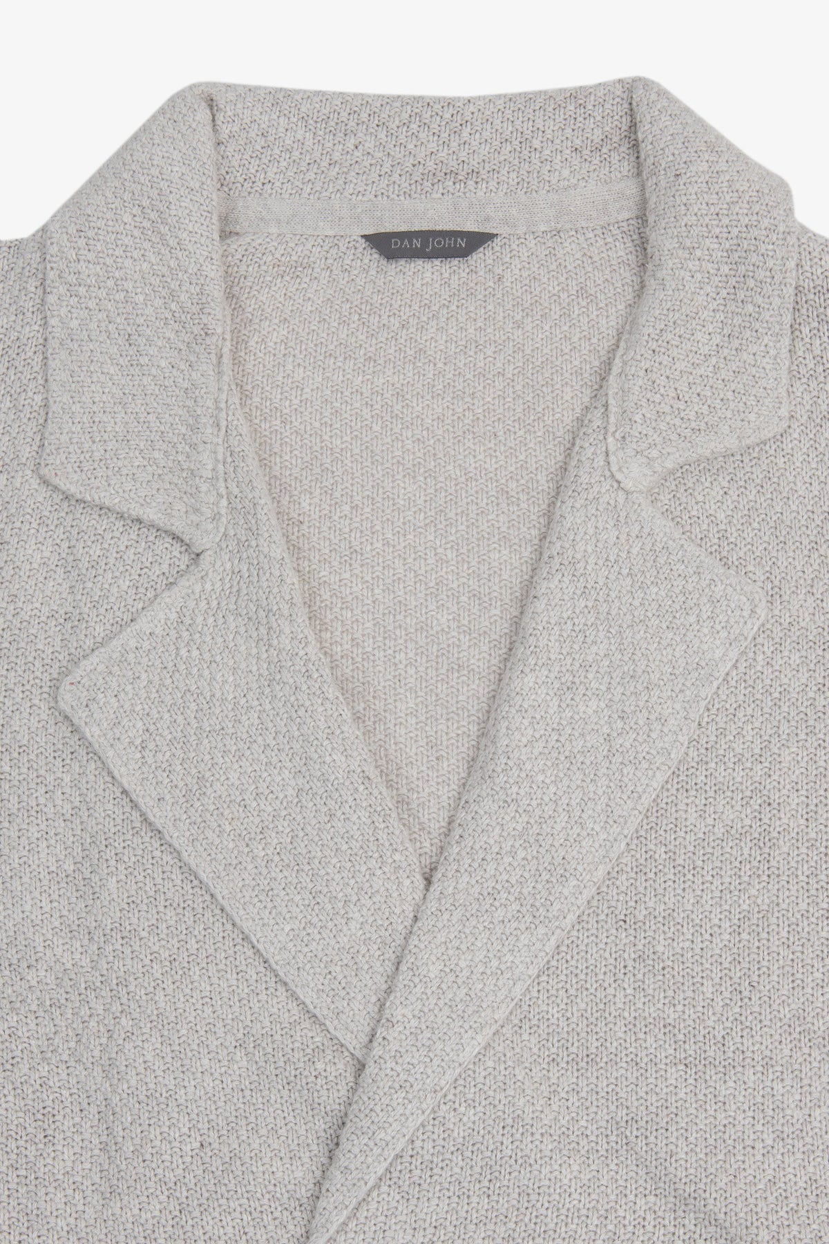 Giacca in maglia doppiopetto ecru-Dan John