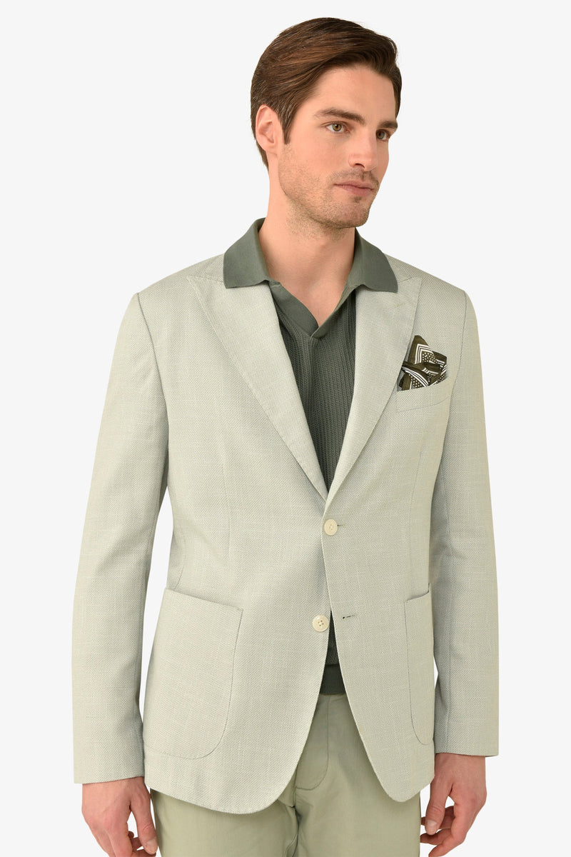 Giacca melange salvia-Dan John