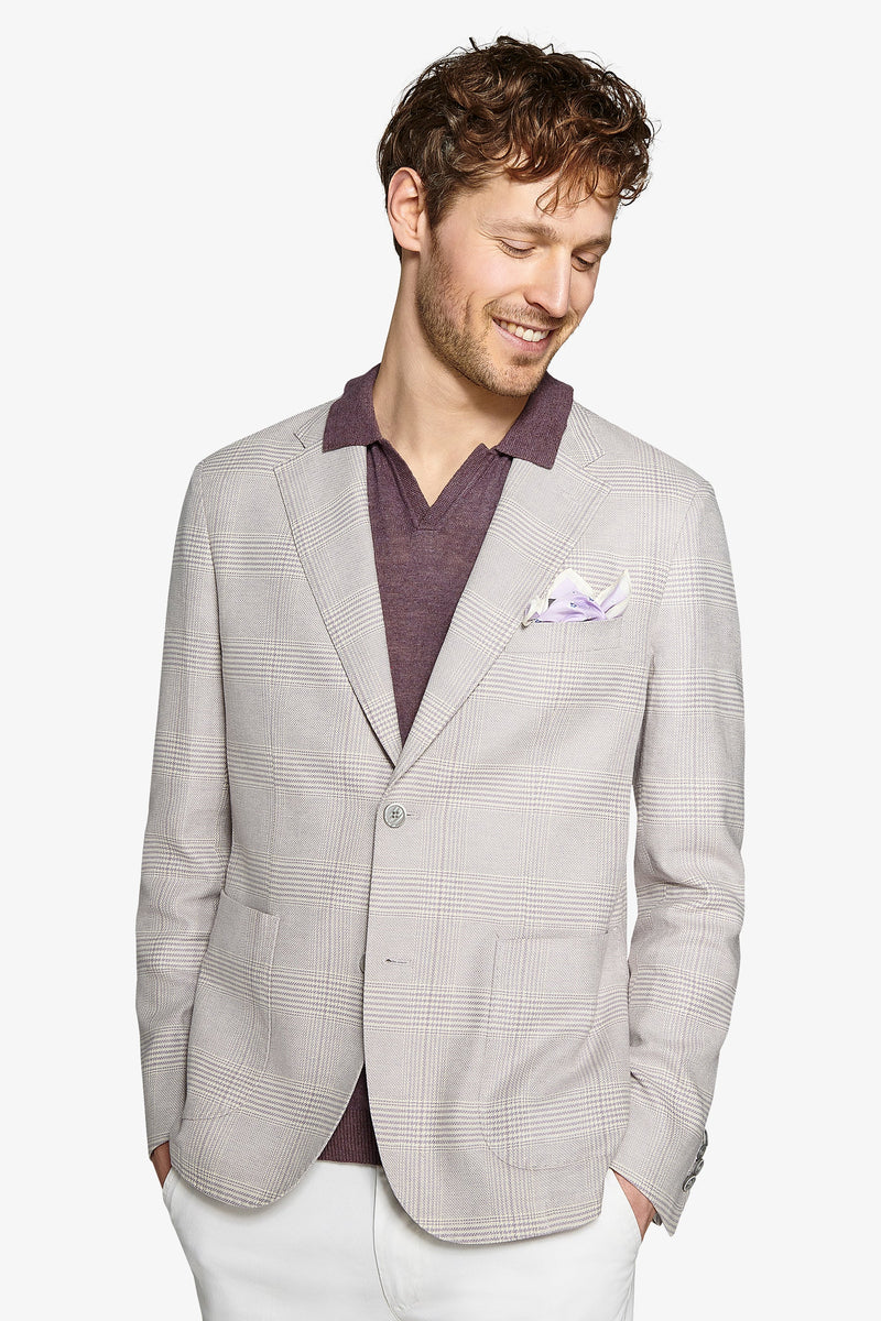 Giacca principe di galles melange lavanda slim-Dan John