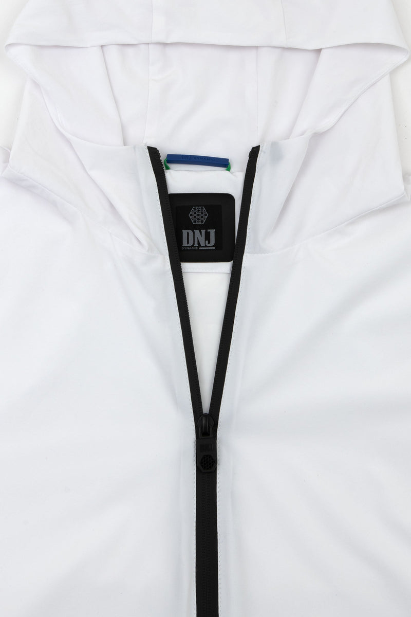 Giubbino modello felpa full zip DNJ bianco-Dan John