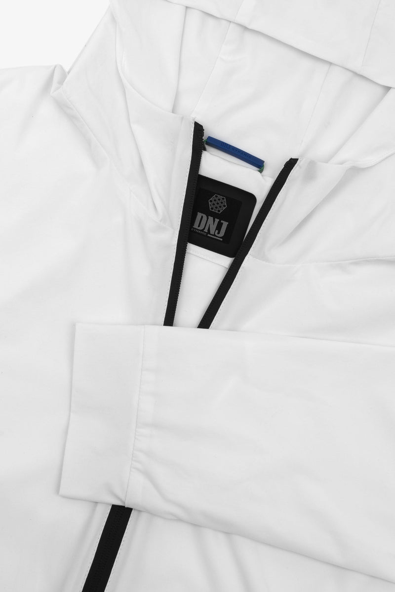 Giubbino modello felpa full zip DNJ bianco-Dan John