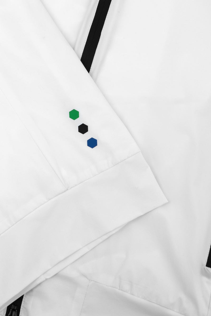 Giubbino modello felpa full zip DNJ bianco-Dan John