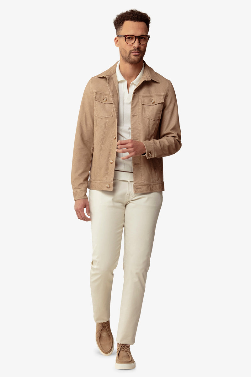 Giubbotto corto collo camicia sabbia-Dan John