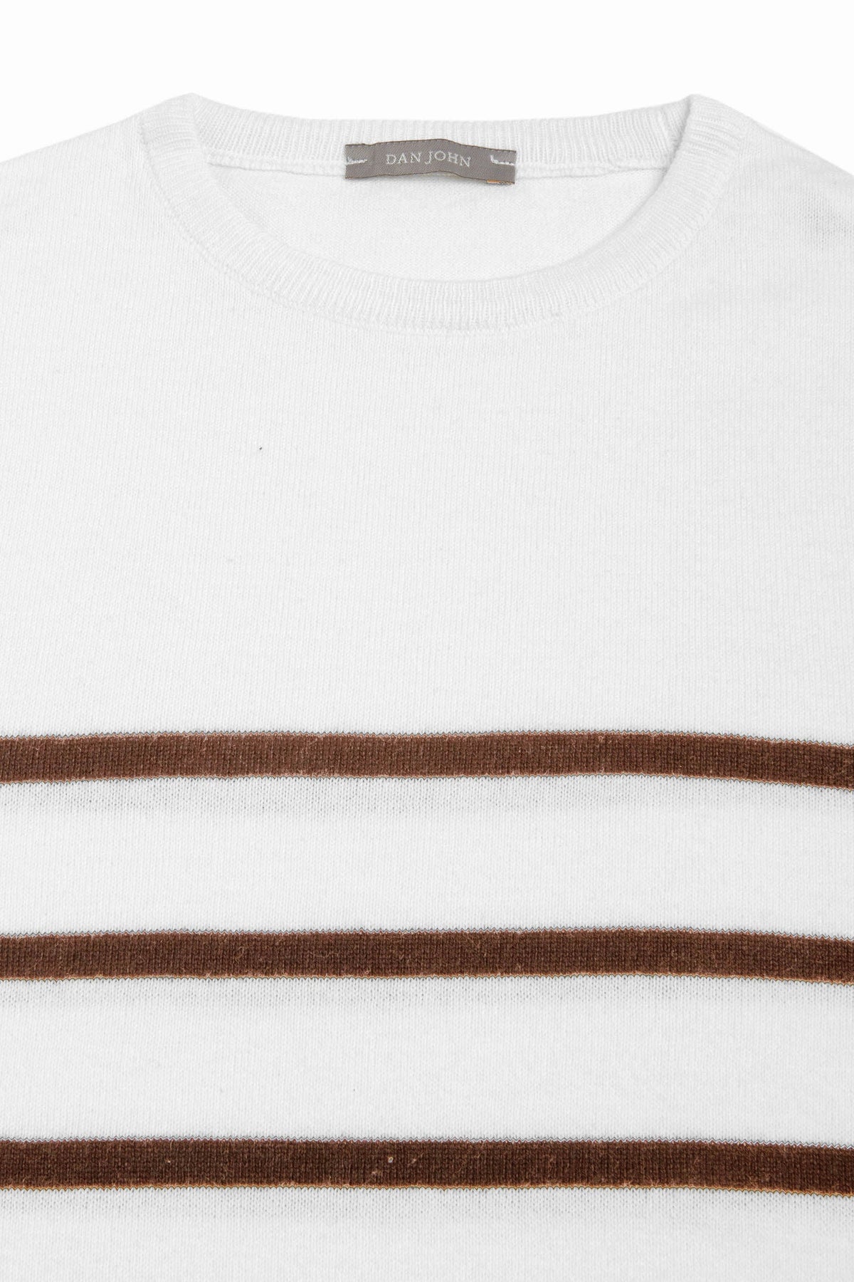 Maglia girocollo a righe biscotto-Dan John