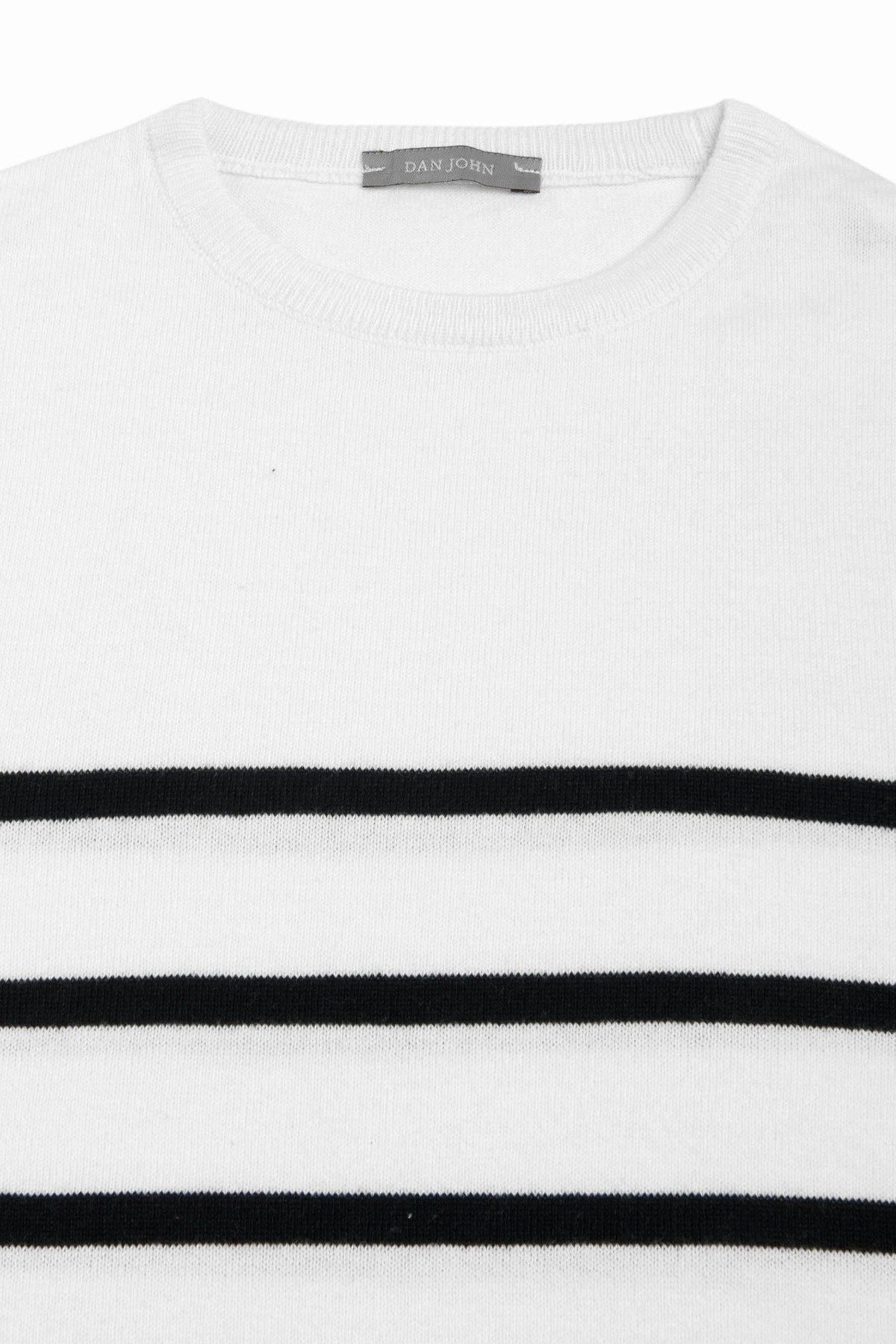 Maglia girocollo a righe blu-Dan John