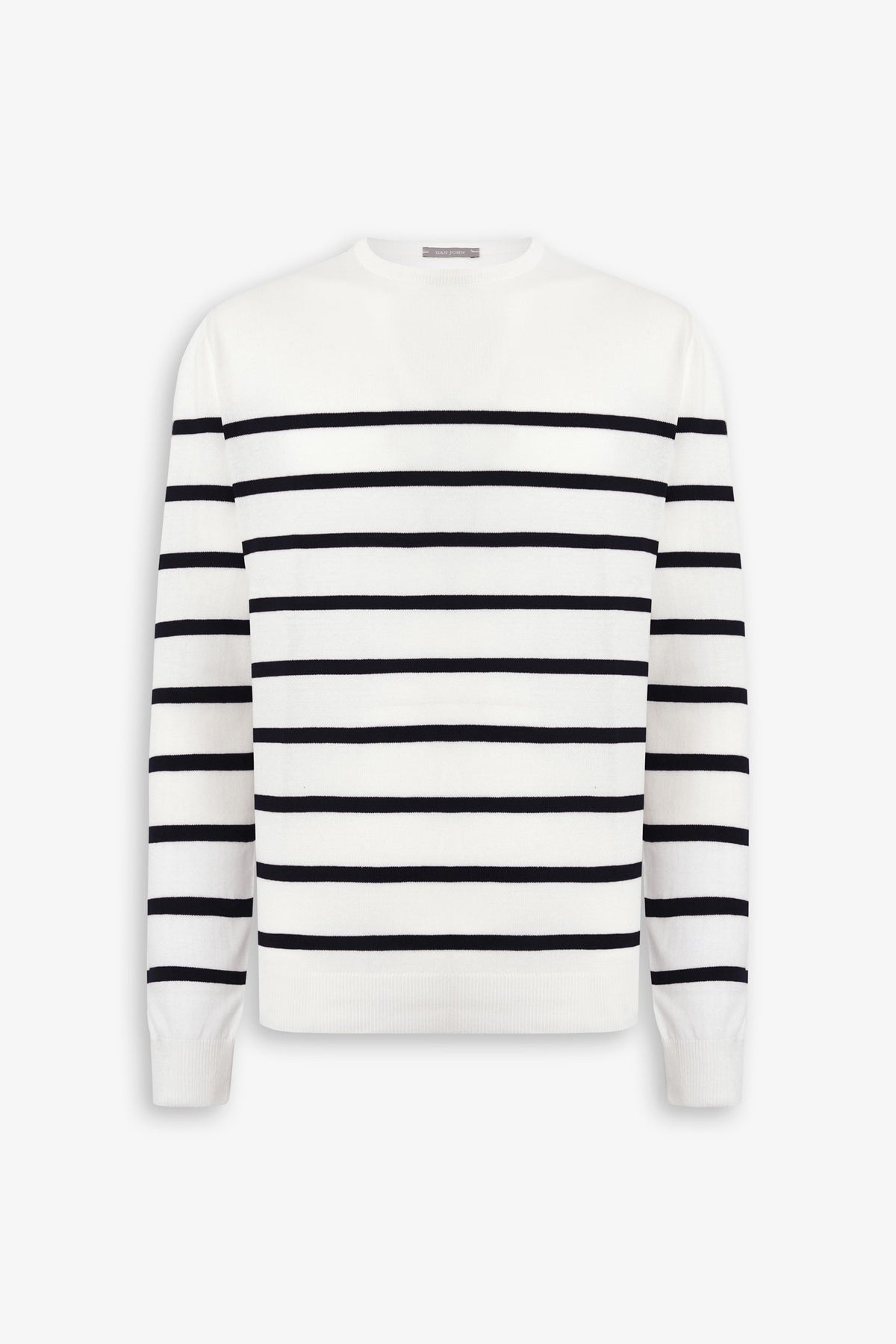 Maglia girocollo a righe blu-Dan John