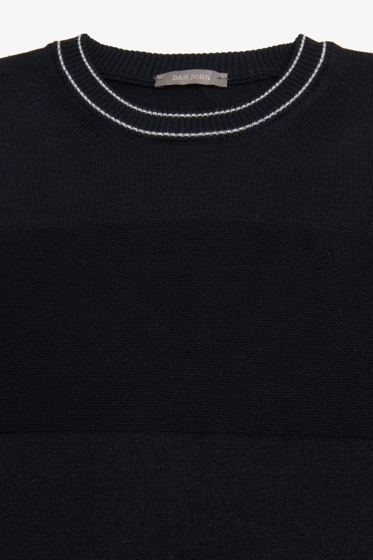 Maglia girocollo color block blu-Dan John