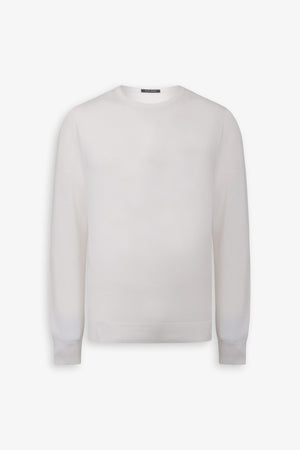 Maglia girocollo cotone panna-Dan John