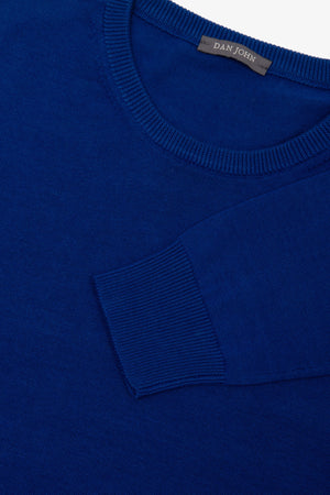 Maglia girocollo cotone royal-Dan John