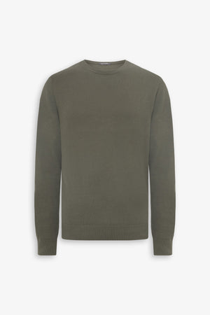 Maglia girocollo cotone verde-Dan John