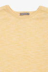 Maglia girocollo inserti a coste inglesi giallo-Dan John