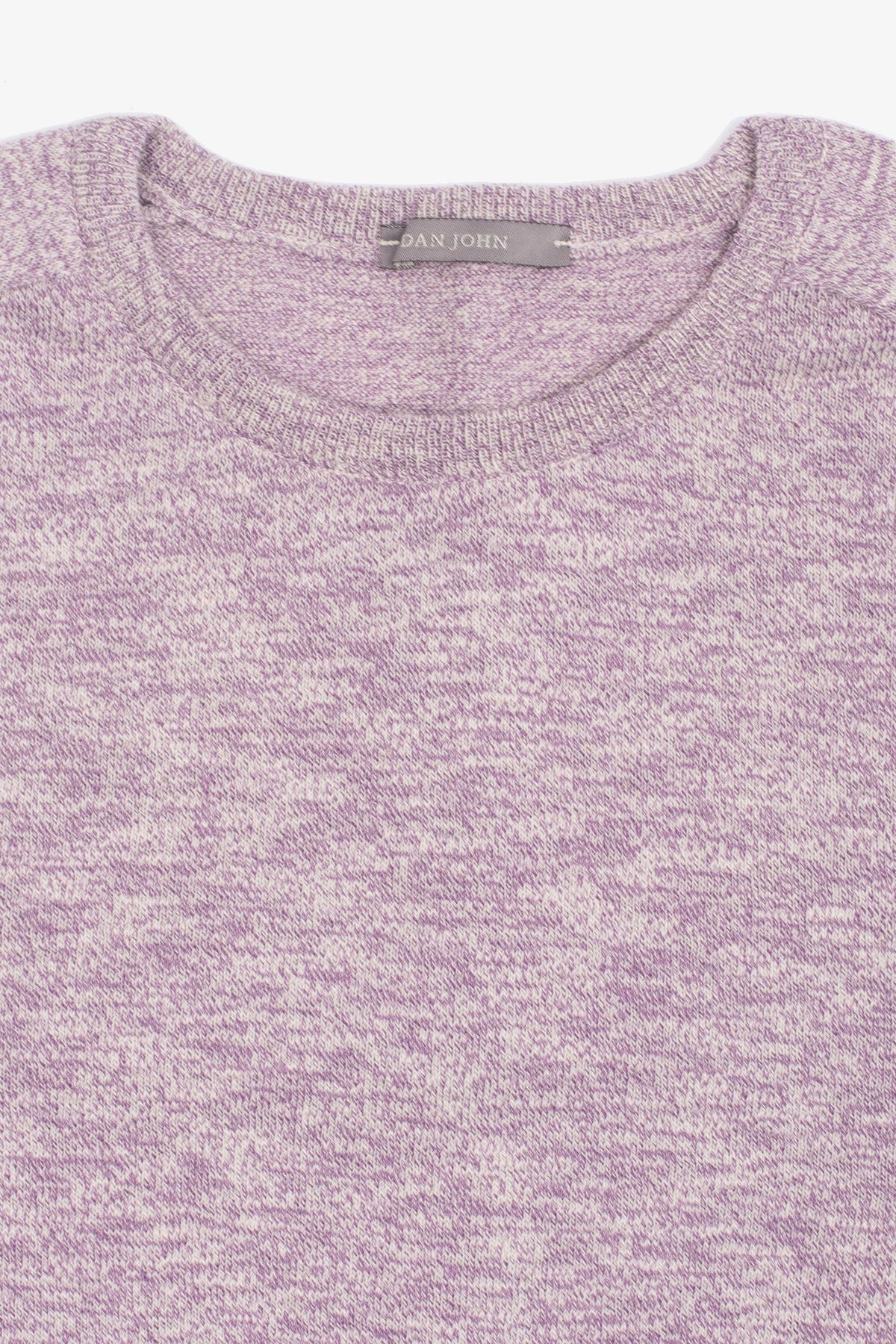 Maglia girocollo inserti a coste inglesi lavanda-Dan John