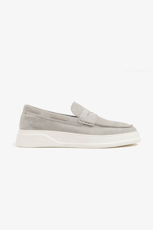 Mocassino Penny suede grigio chiaro-Dan John