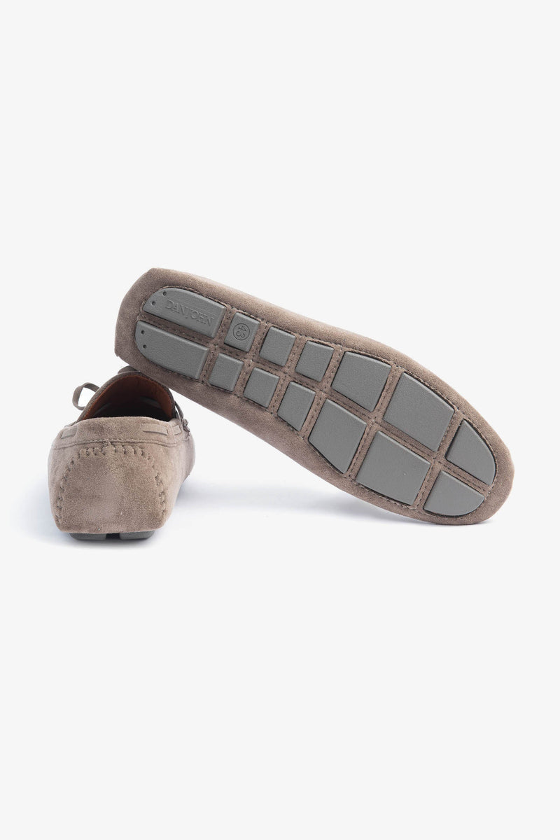 Mocassino driver scamosciato taupe-Dan John