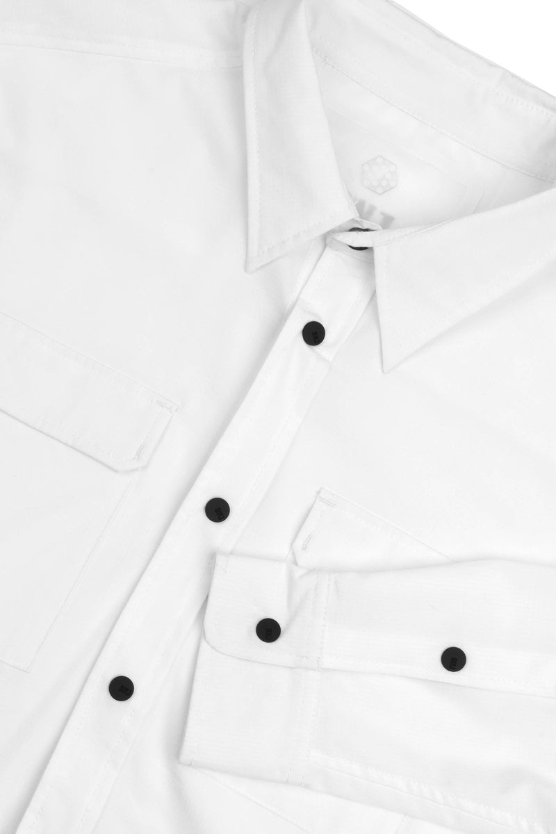 Overshirt in ripstop tecnica DNJ bianca-Dan John