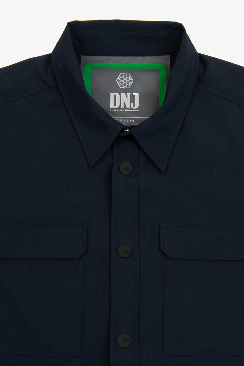 Overshirt in ripstop tecnica DNJ blu-Dan John