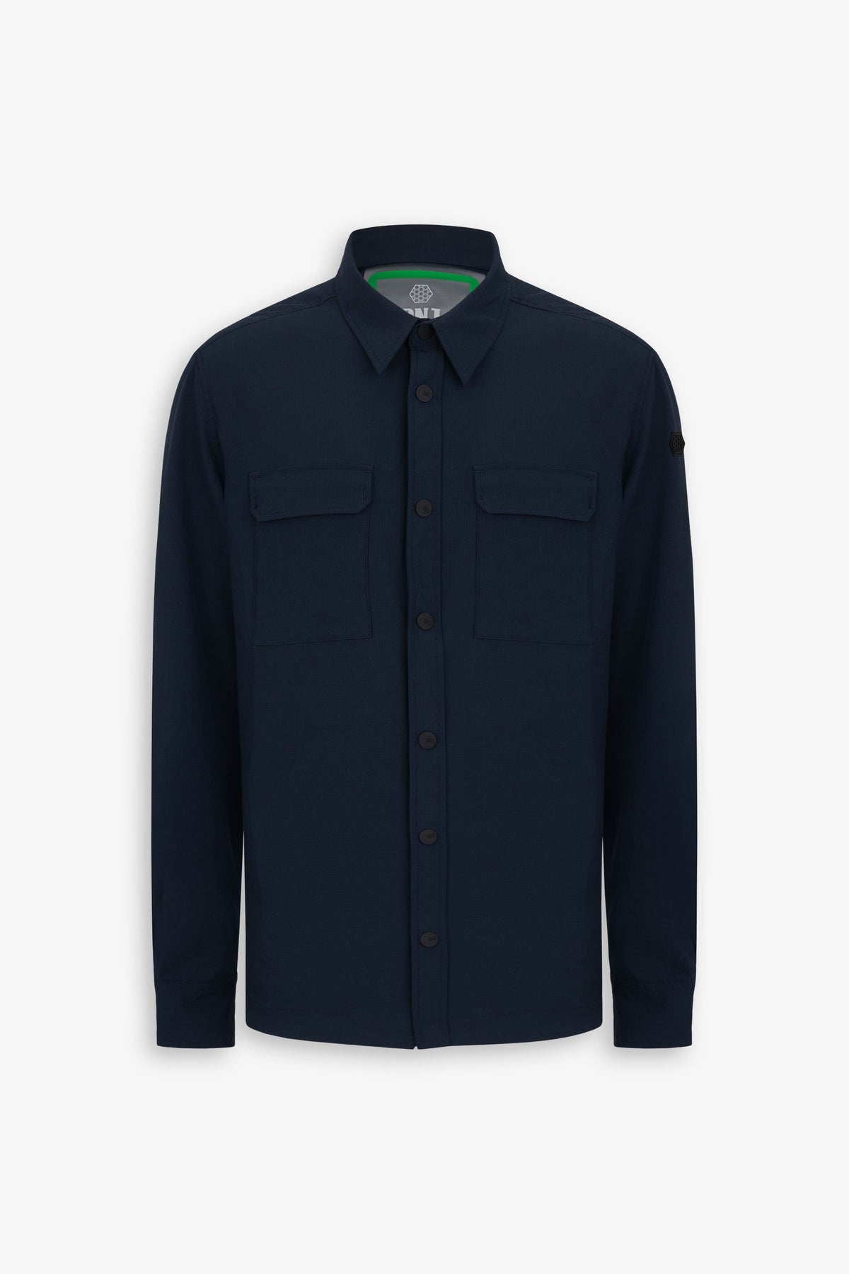 Overshirt in ripstop tecnica DNJ blu-Dan John