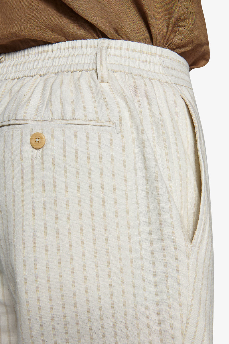 Pantalaccio da abito a righe ecru-Dan John