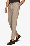 Pantalaccio misto lino gessato beige-Dan John