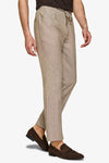 Pantalaccio misto lino gessato beige-Dan John
