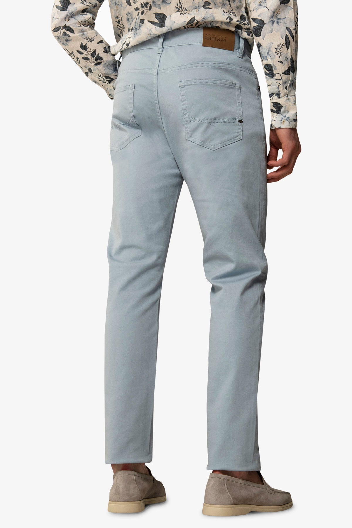 Pantalone 5 tasche stretch cielo-Dan John