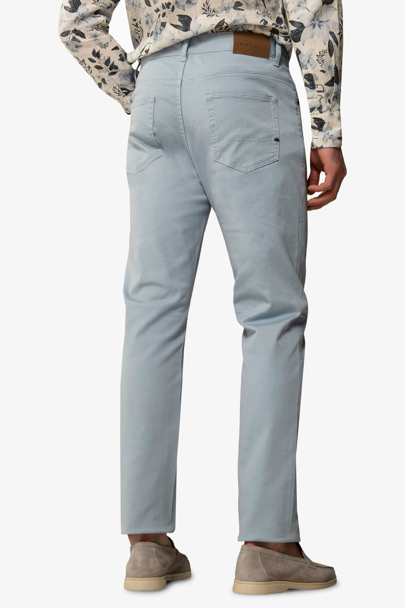 Pantalone 5 tasche stretch cielo-Dan John