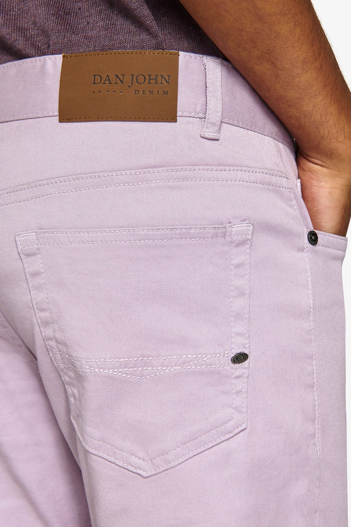 Pantalone 5 tasche stretch lavanda-Dan John