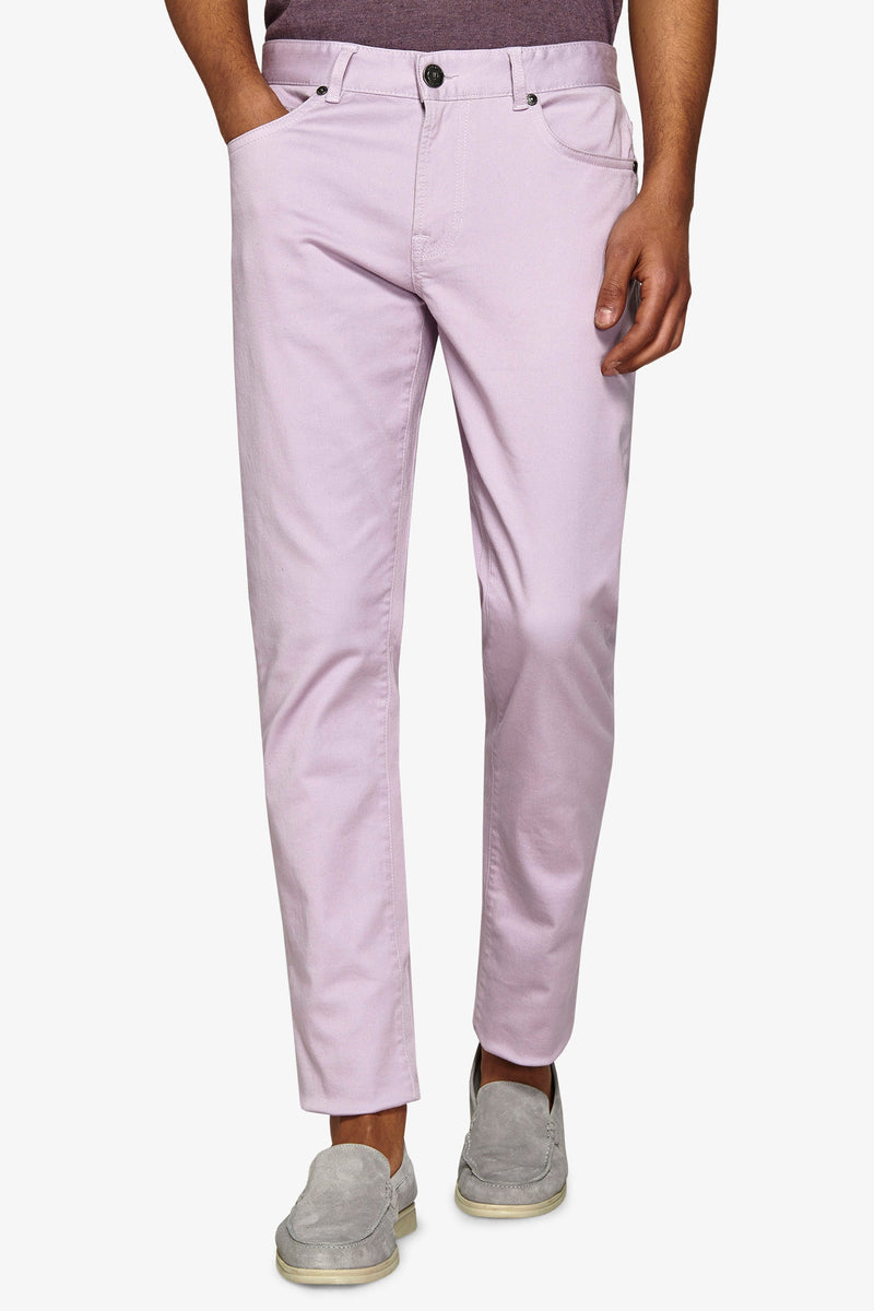 Pantalone 5 tasche stretch lavanda-Dan John