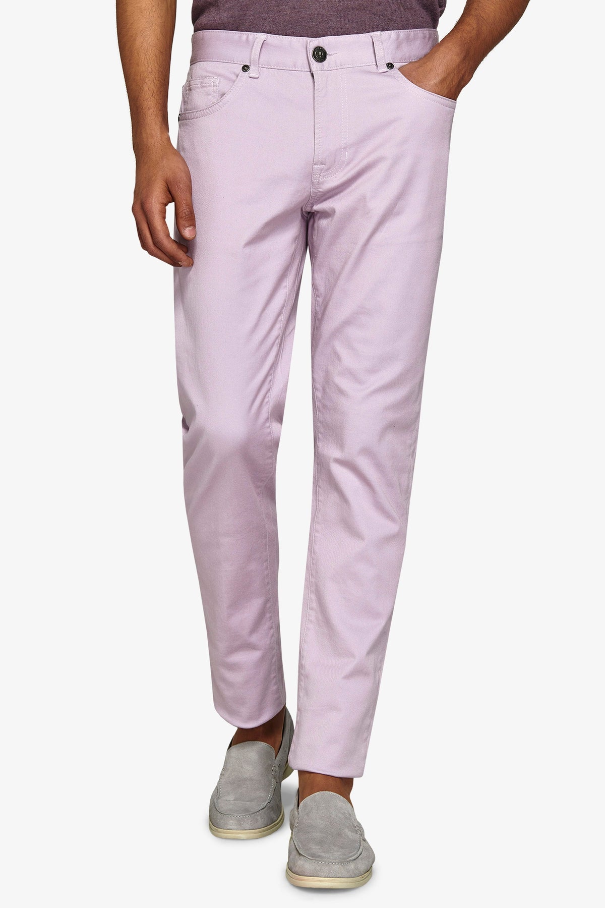 Pantalone 5 tasche stretch lavanda-Dan John