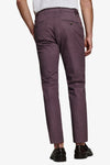Pantalone chino armaturato melanzana slim-Dan John