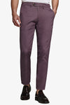 Pantalone chino armaturato melanzana slim-Dan John