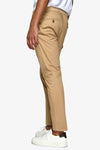 Pantalone chino armaturato sabbia slim-Dan John