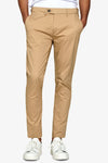 Pantalone chino armaturato sabbia slim-Dan John