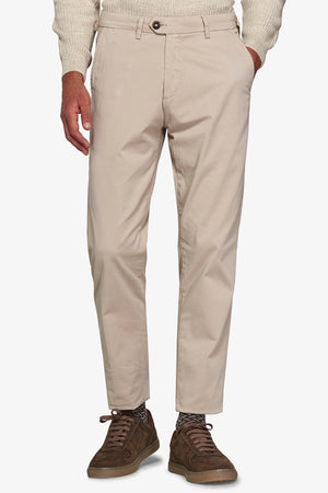 Pantalone chino gabardina stretch beige-Dan John