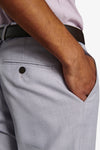 Pantalone da abito misto lino fiammato lavanda slim-Dan John