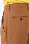 Pantalone da abito misto lino fiammato tabacco slim-Dan John