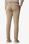 Pantalone da abito relax tech tortora slim-Dan John