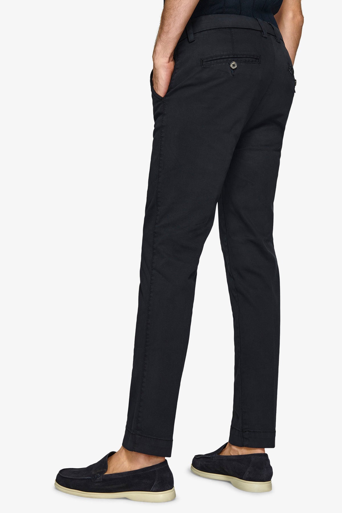 Pantalone in canvas tinto capo nero slim-Dan John