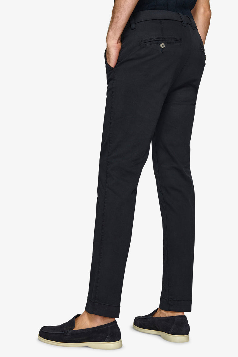Pantalone in canvas tinto capo nero slim-Dan John
