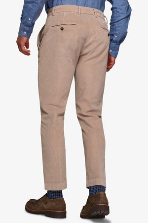 Pantalone in velluto millerighe old tortora-Dan John