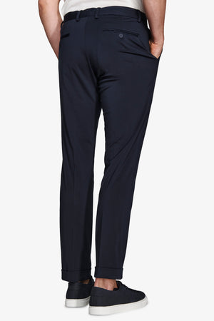 Pantalón de traje de punto elástico relax tech color azul