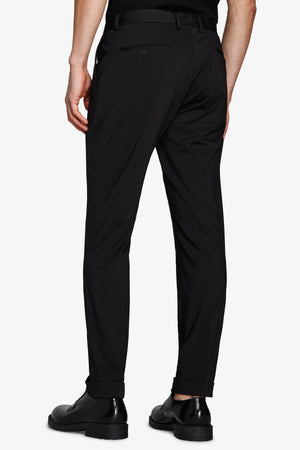 Pantalón de traje de punto elástico relax tech color negro