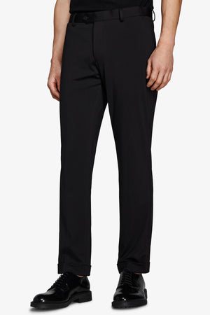 Pantalón de traje de punto elástico relax tech color negro