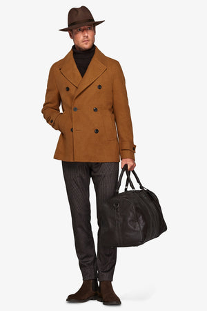 Peacoat doppiopetto ocra-Dan John