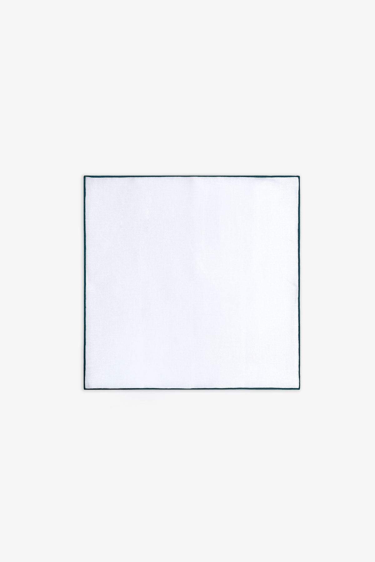 Pochette bianca con bordino a contrasto blu-Dan John