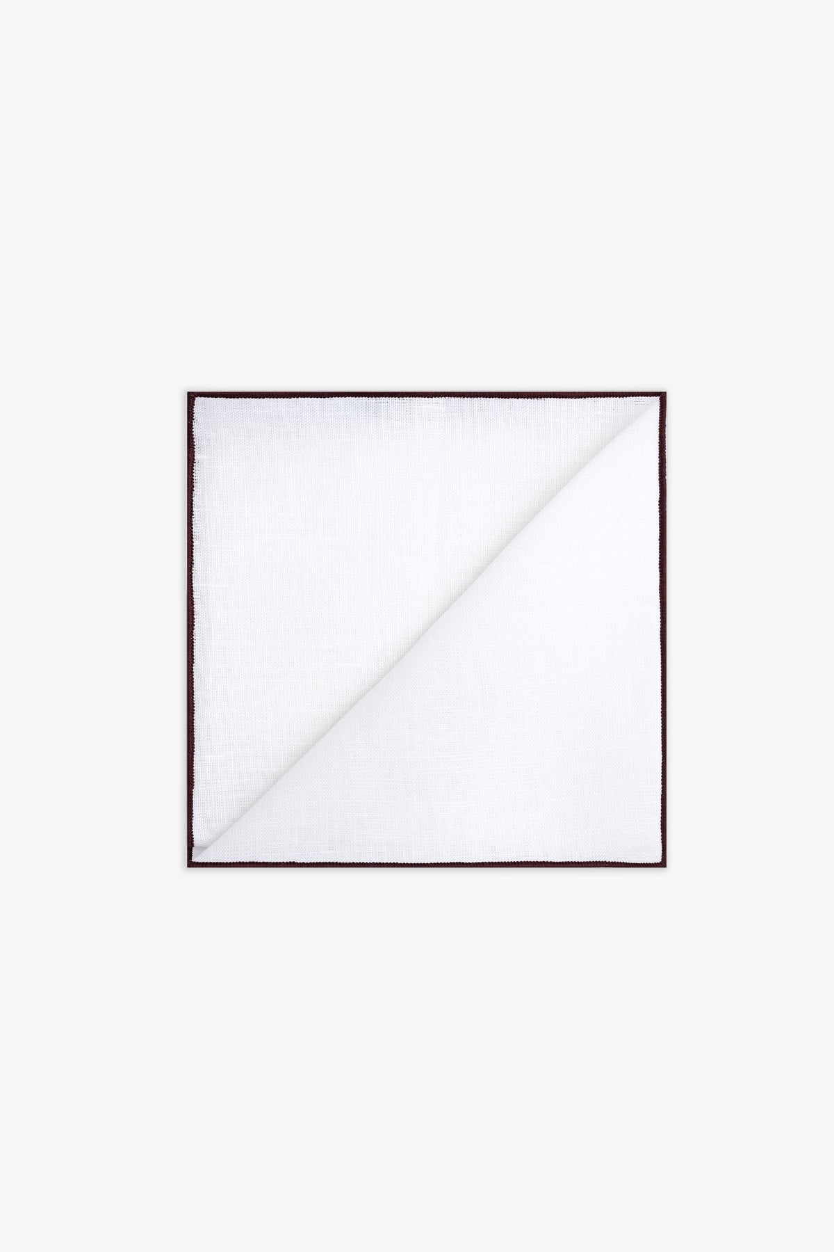 Pochette bianca con bordino a contrasto marrone-Dan John