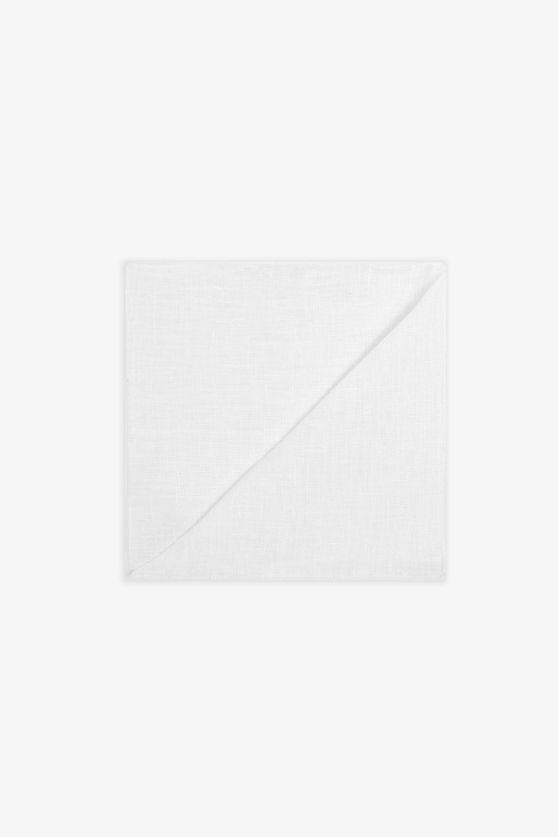 Pochette bianca con bordino tono su tono-Dan John